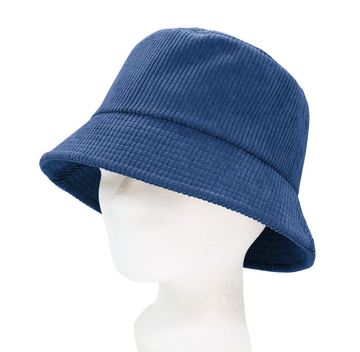 BM216-Blau dy_mode Fischerhut Cord Hat, Herren Unifarbe Hat Anglerhut Unisex Fischerhut Bucket Damen Bucket Mütze