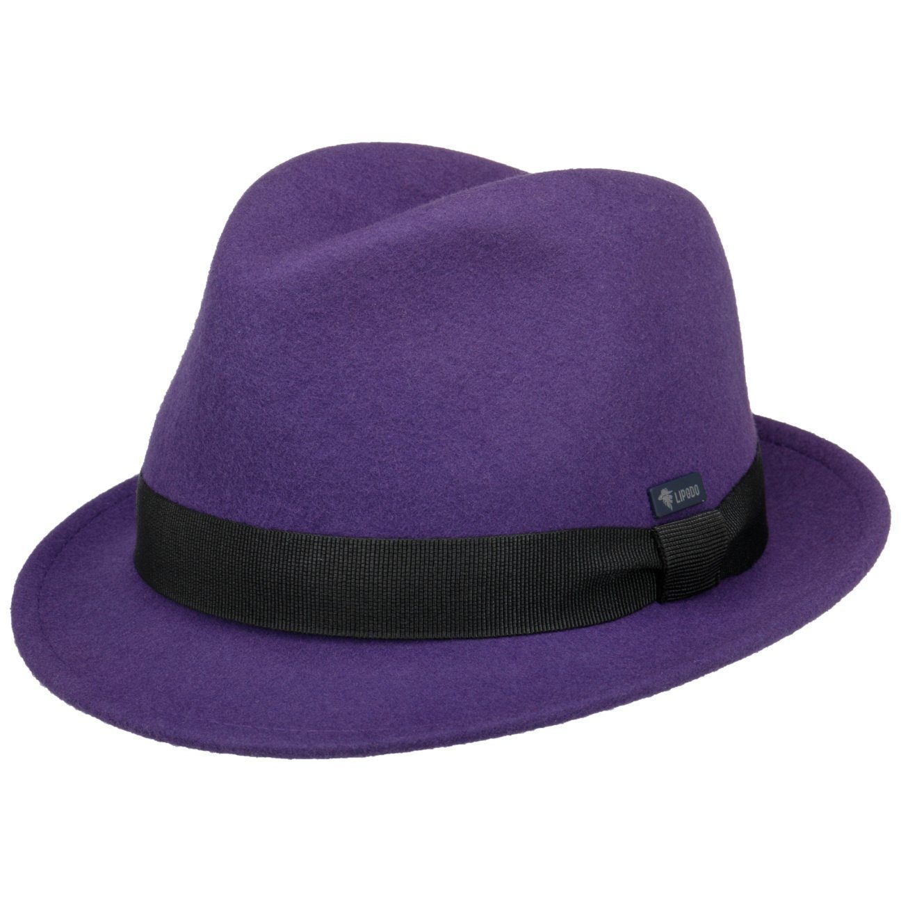 Ripsband, Kinderhut Lipodo in Trilby Made Italy (1-St) lila mit