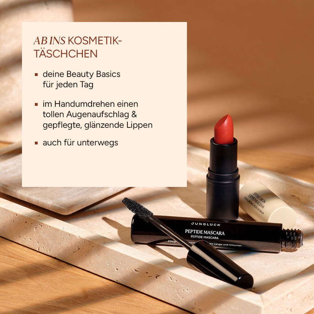 JUNGLÜCK Hautpflege-Set Beauty Essentials Kombi, 1-tlg., dein Duo für lange, dichte Wimpern und gepflegte Lippen