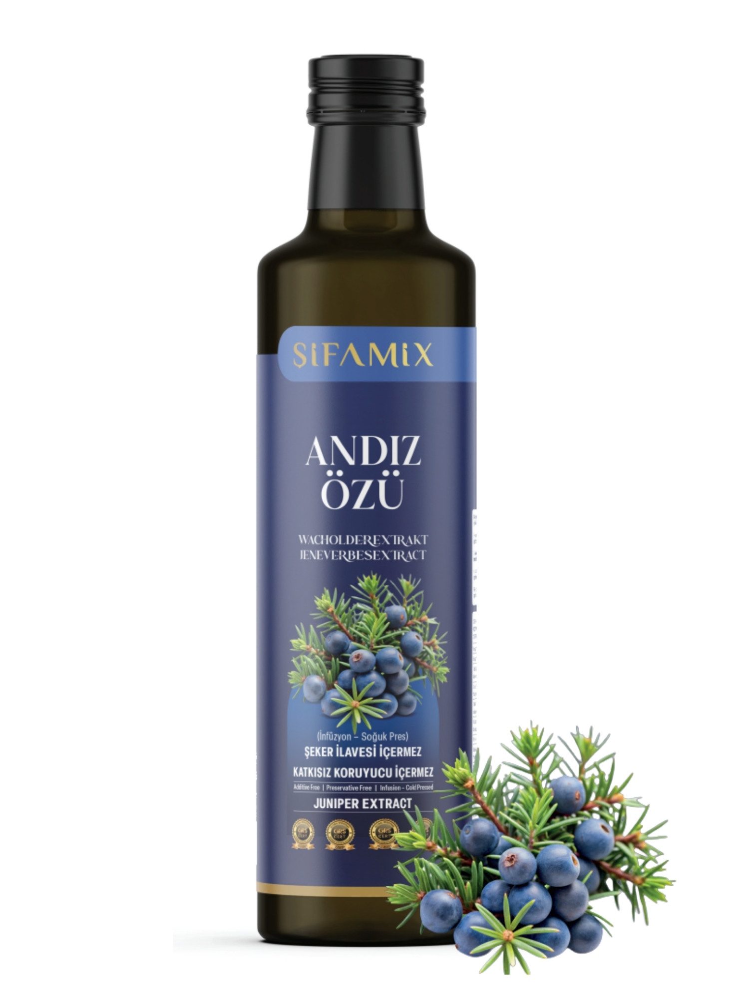 ADELSHOP Sirup Sifamix Reiner Wacholderextrakt, Kaltgepresst & Naturrein, 350ml, Kaltgepresst, ohne Zuckerzusatz, ohne Konservierungsstoffe