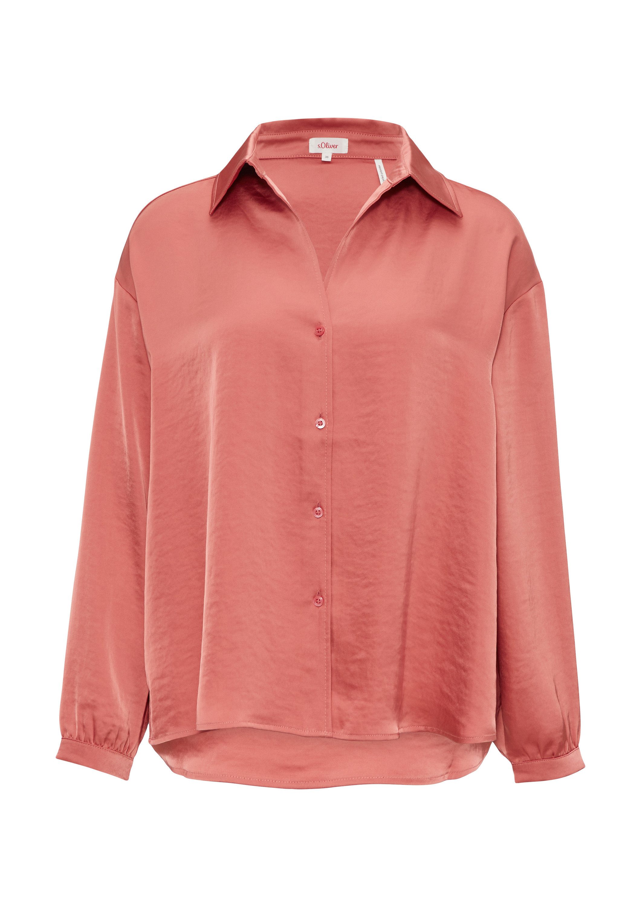 s.Oliver Langarmbluse Bluse Satinierte Bluse mit günstig online kaufen