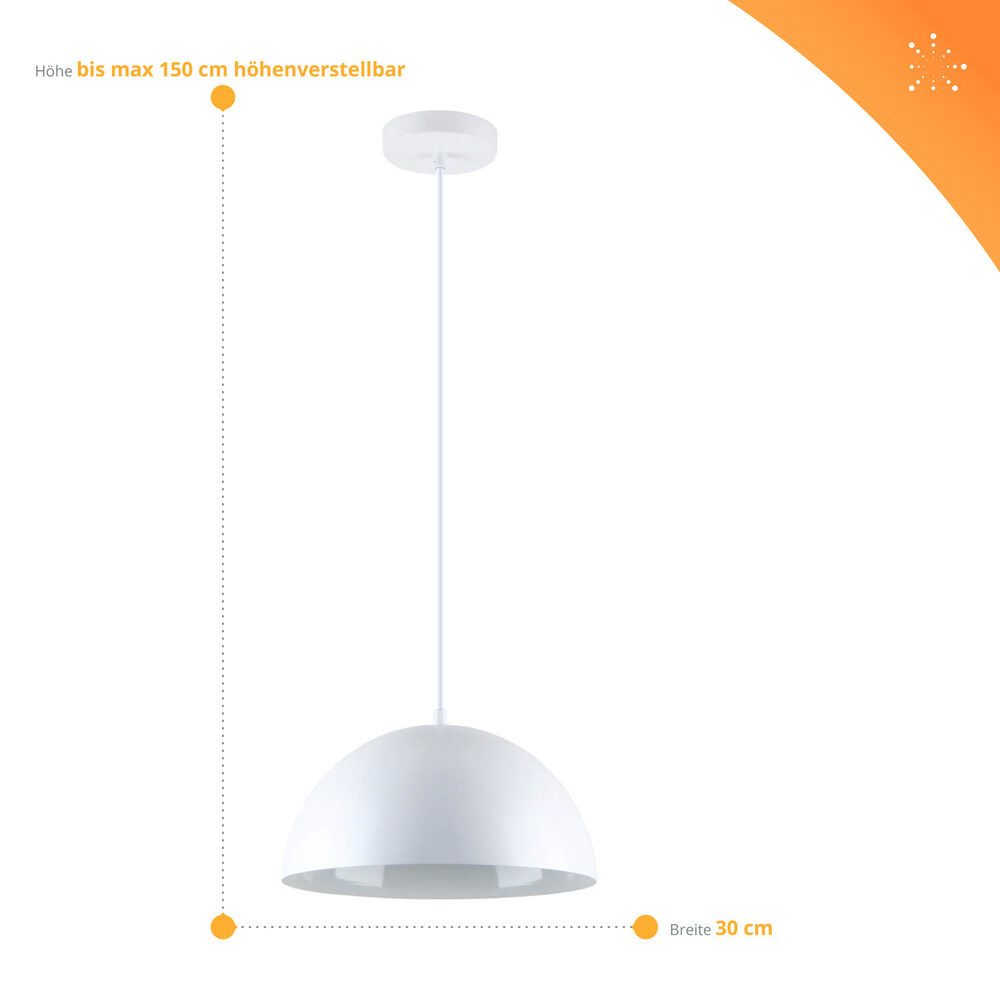 LED Universum Pendelleuchte "Jada" weiß, 40W, Höhenverstellbar