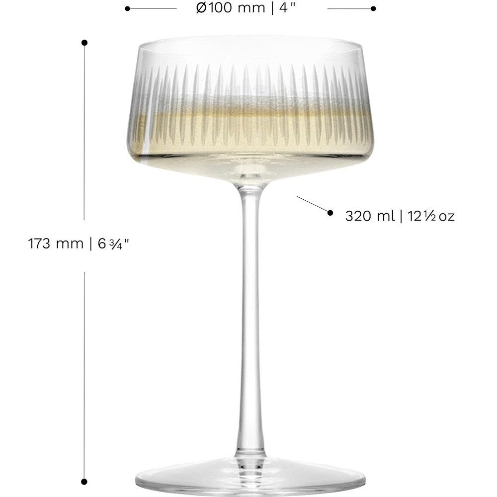 Stölzle Sektglas Stölzle Lausitz New York Bar Soho Champagnerschale 316 ml 6er Set, Glas