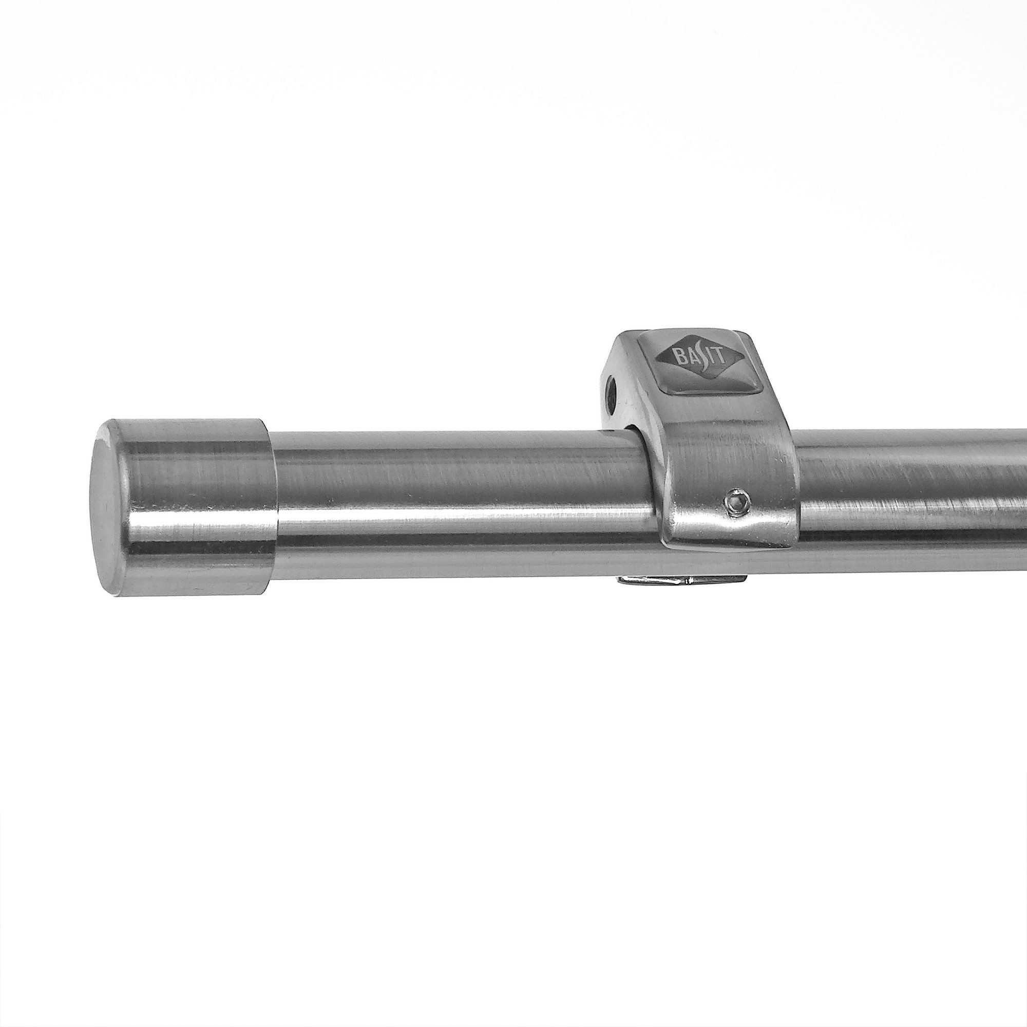 BASIT Gardinenstange Edelstahloptik 20mm mit Wandträgern günstig online kaufen