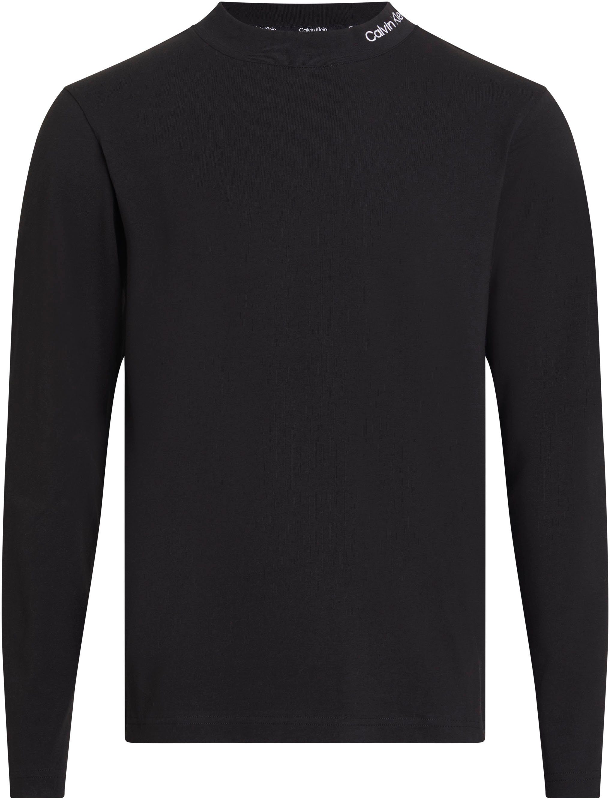 Calvin Klein Big&Tall Langarmshirt NECK T-SHIRT LS BT_LOGO MOCK