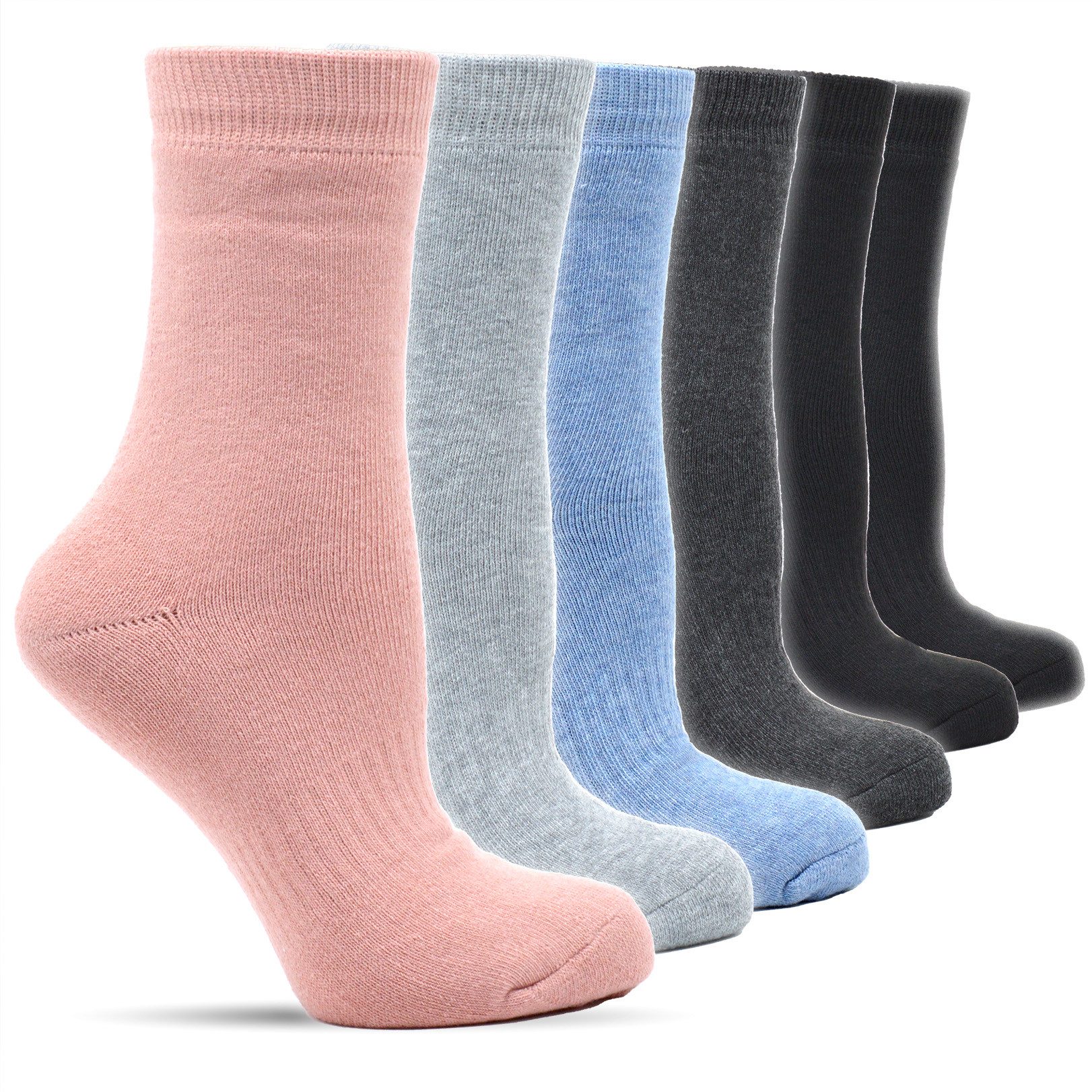 Frostfighter Thermosocken warme Wintersocken für Damen (6 Paar) Vollfrottee Innenfutter, dicke, weiche gefütterte Socken