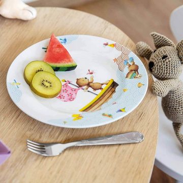 Villeroy & Boch Kindergeschirr-Set Happy as a Bear Kindergeschirr 3er Set (3-tlg), Porzellan