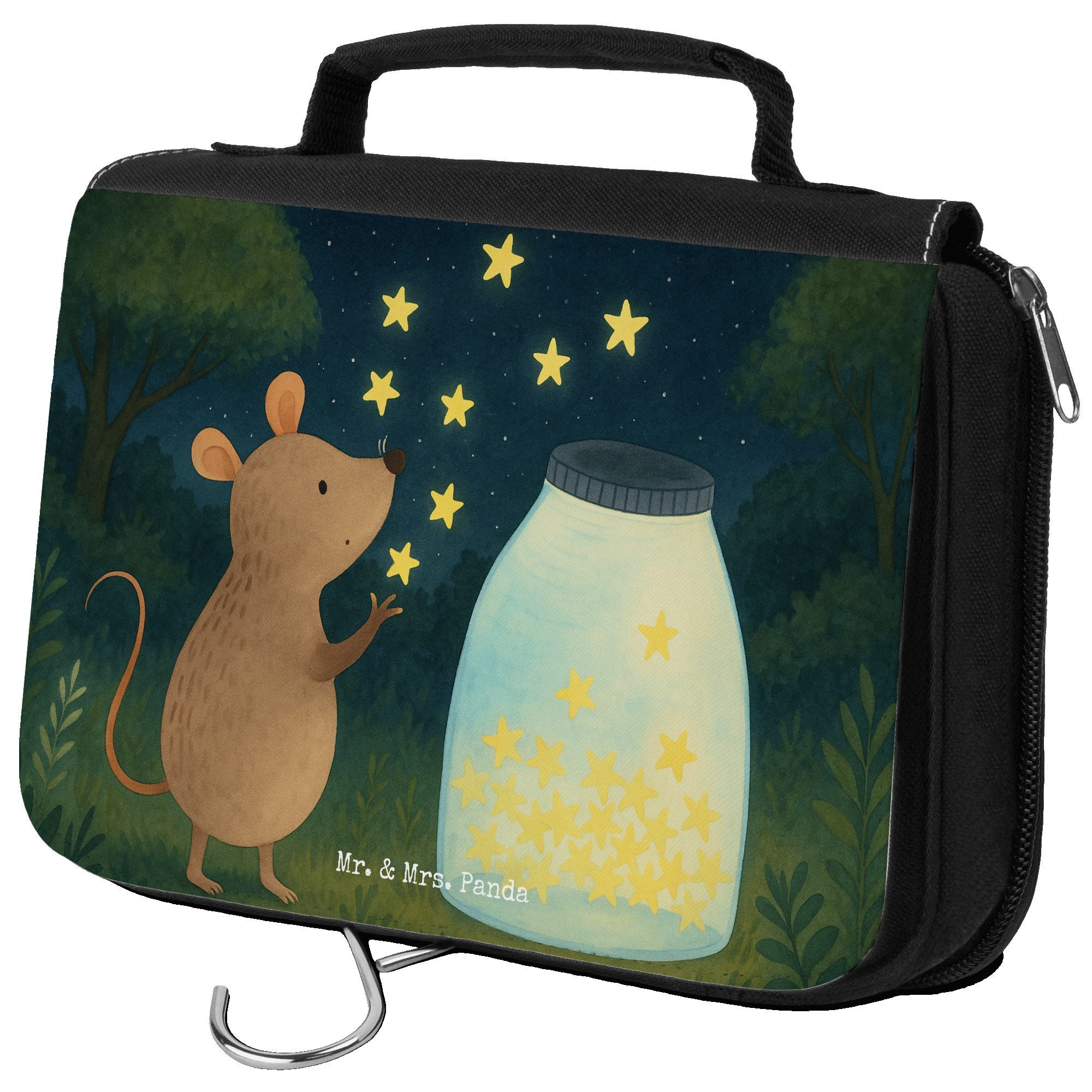 Kulturbeutel Maus Sterne Design, badtasche, Weiß, Kulturbeutel, Kosmetikbeutel, Tr