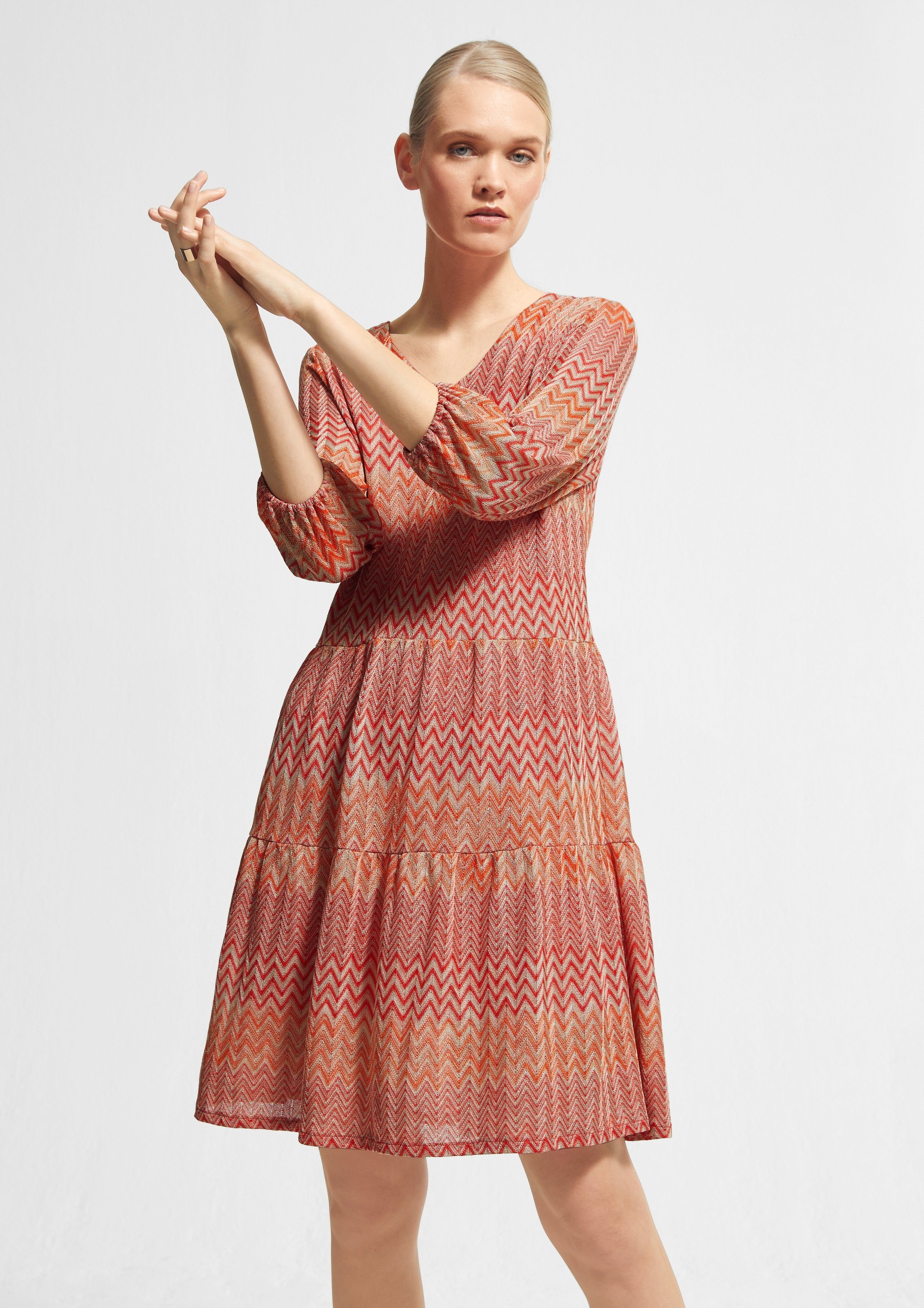 Comma Minikleid »Kleid mit Zickzack-Muster« kaufen | OTTO