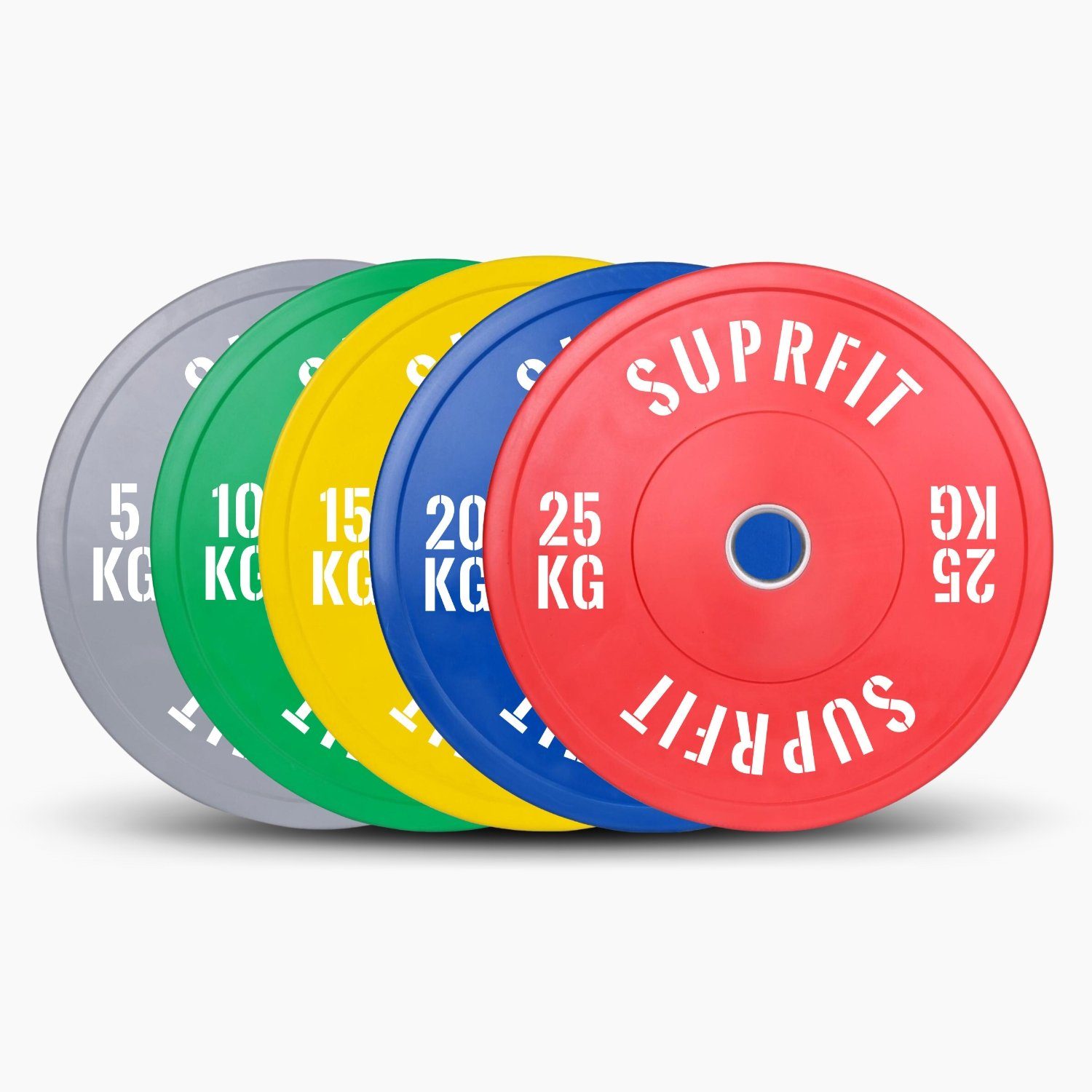 SF SUPRFIT Hantelscheiben Colored Bumper Plate White Logo (einzeln)