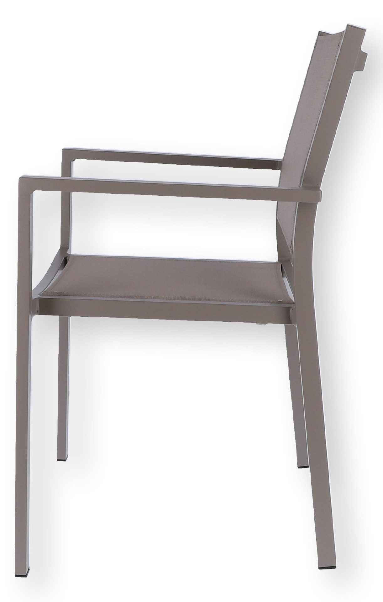 Fiam Stuhl Aria Aluminium und Textilene, Taupe