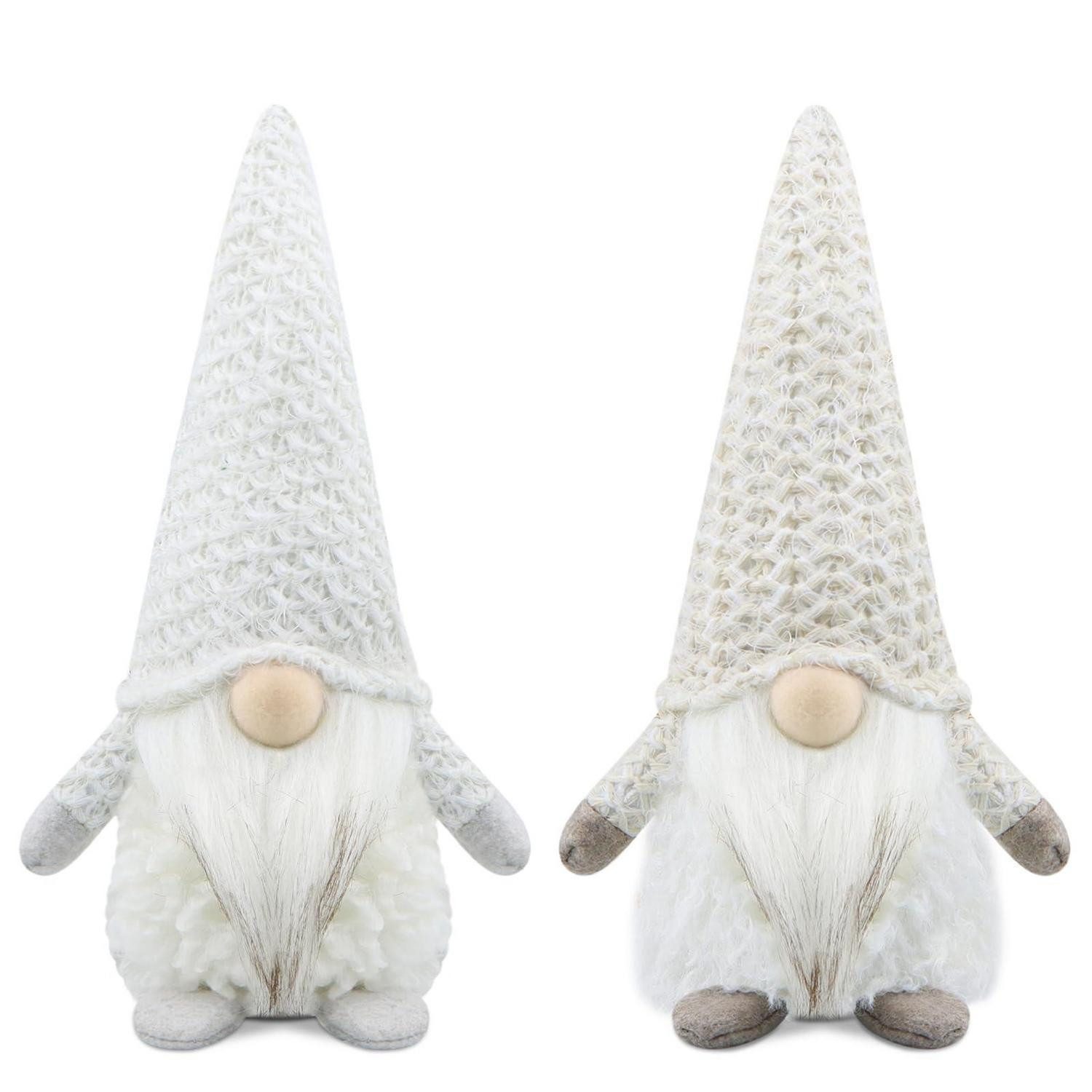LuxusKollektion Wichtel Wichtel Figuren 2er Set Weihnachten Weiß (1 St)