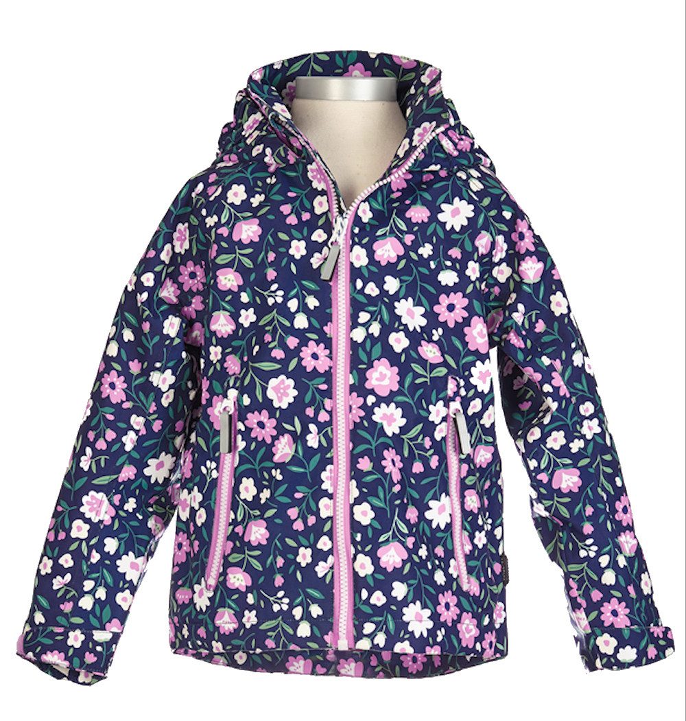 Outburst Funktionsjacke Outburst Mädchen Funktionsjacke Jacke Übergang Blumendruck marine