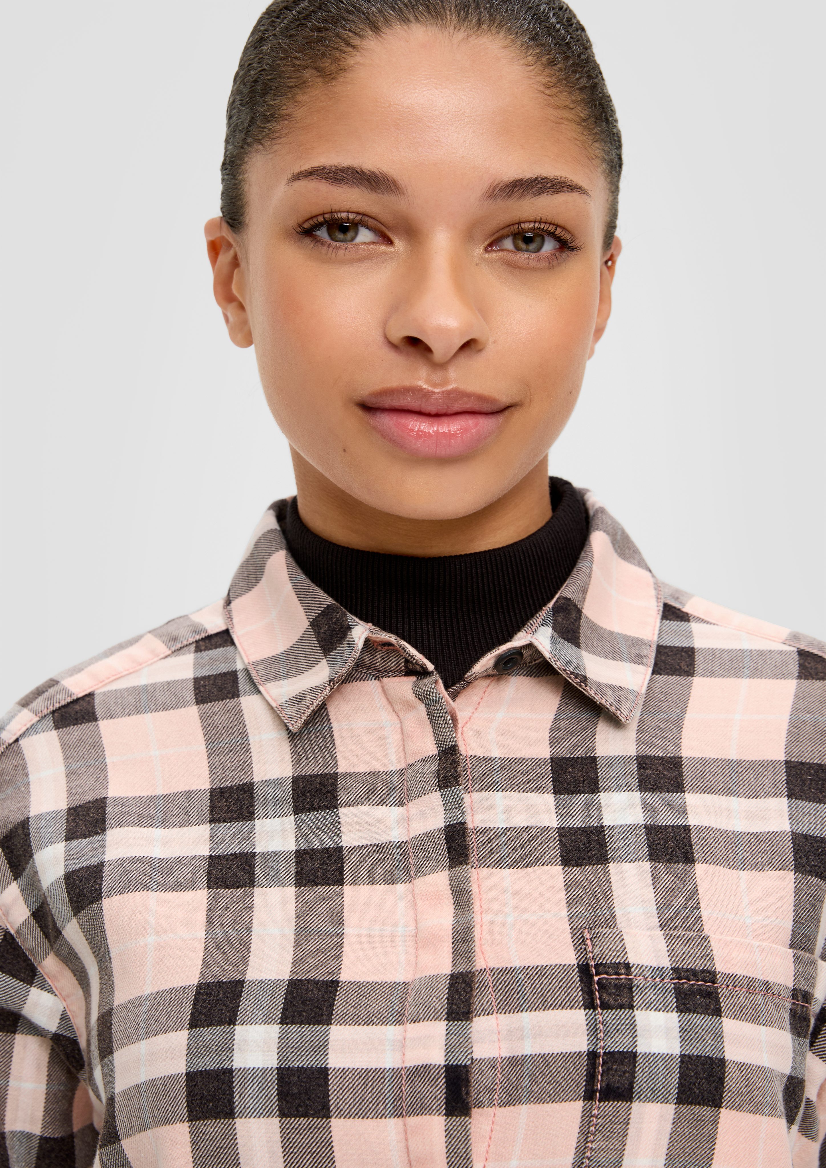 QS Langarmbluse Hemdbluse aus Twill günstig online kaufen