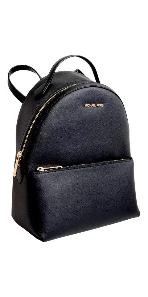 MICHAEL KORS Rucksack Michael Kors Sheila Damen Rucksack Schwarz Logo Backpack Mittelgroß