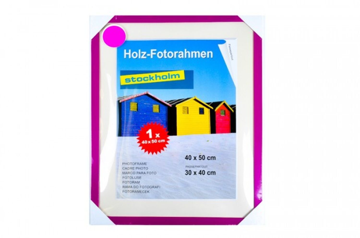 Farben Bilderrhalter BURI Bilderrahmen Fotorahmen verschiedene Dekoration cm 40x50 violett Holz