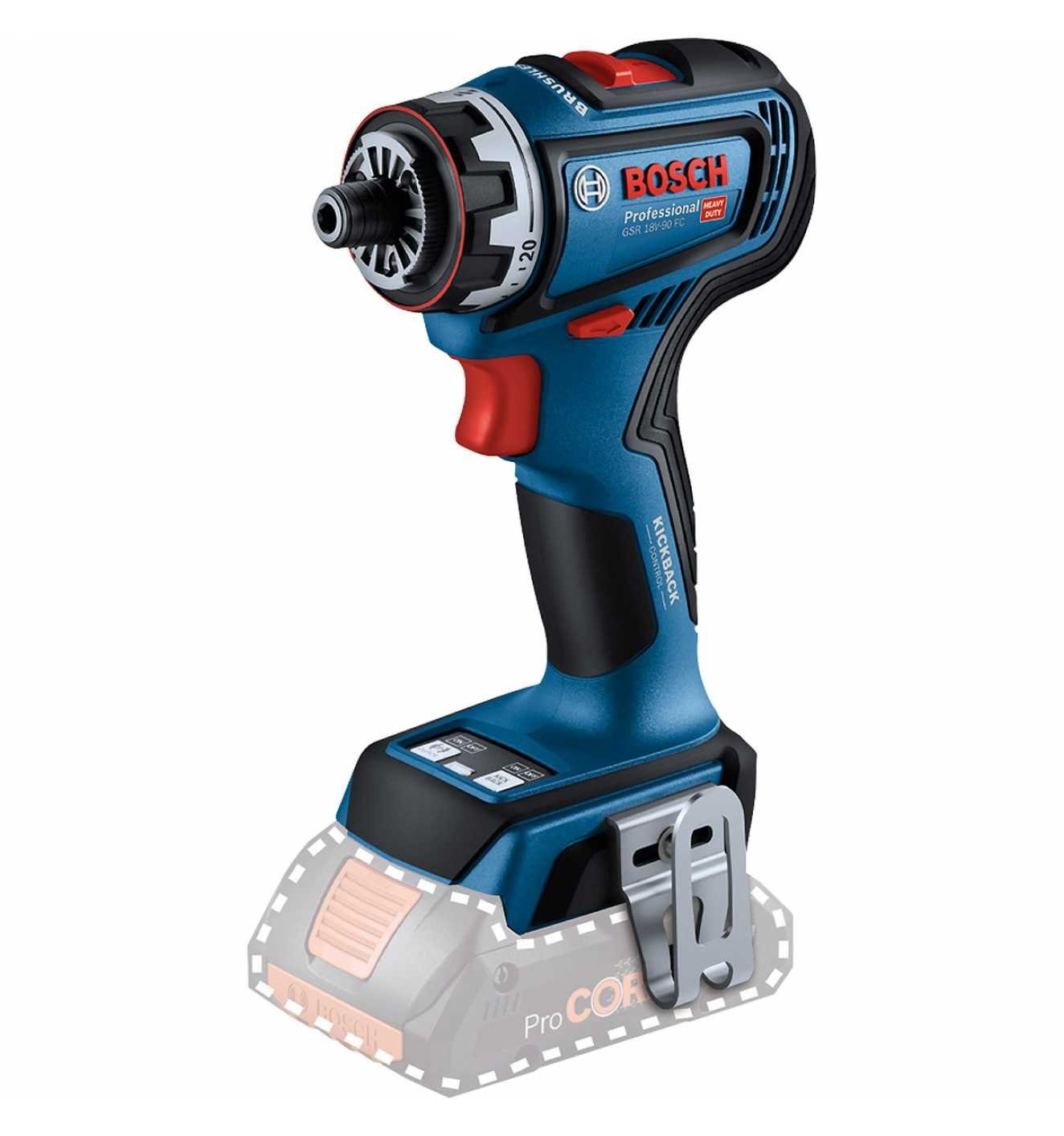 Bosch Professional Akku-Bohrschrauber GSR 18V-90 FC, max. 2100,00 U/min, Solo Version