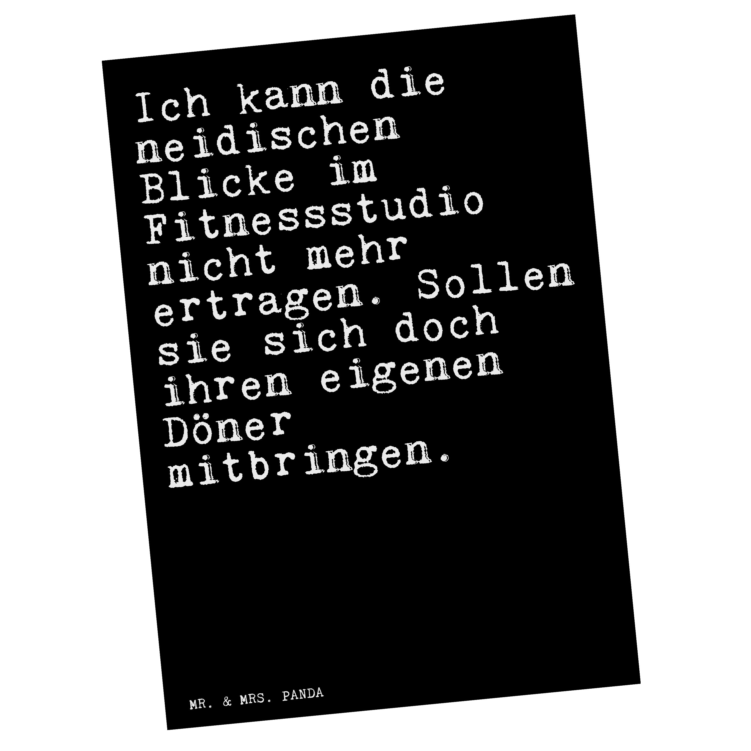 Mr. & Mrs. Panda Postkarte »Ich kann die neidischen... Schwarz