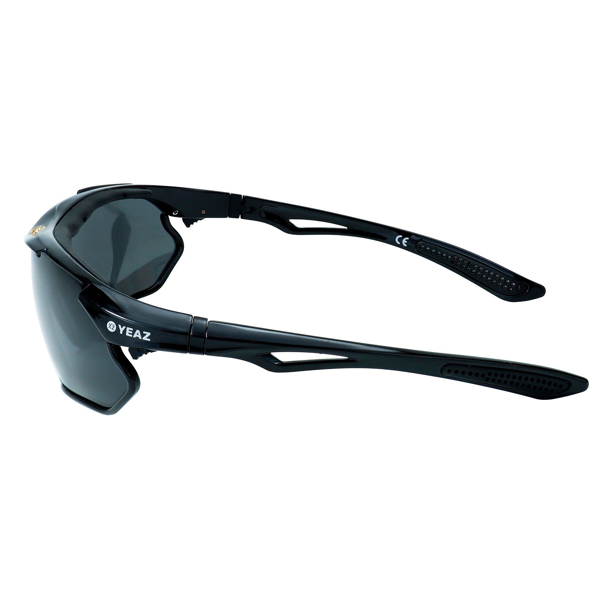 YEAZ Sportbrille SUNRAY Sport-Sonnenbrille schwarz/polarisiert, Sport-Sonnenbrille schwarz/polarisiert