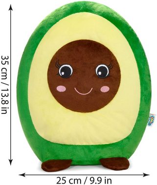 SQUISHBRUBIES Kuscheltier Anna die Avocado - 35 cm Stofftier - Superweich (1-St., Grün und Braun), Plüschtier zum Kuscheln, Verschenken und Sammeln