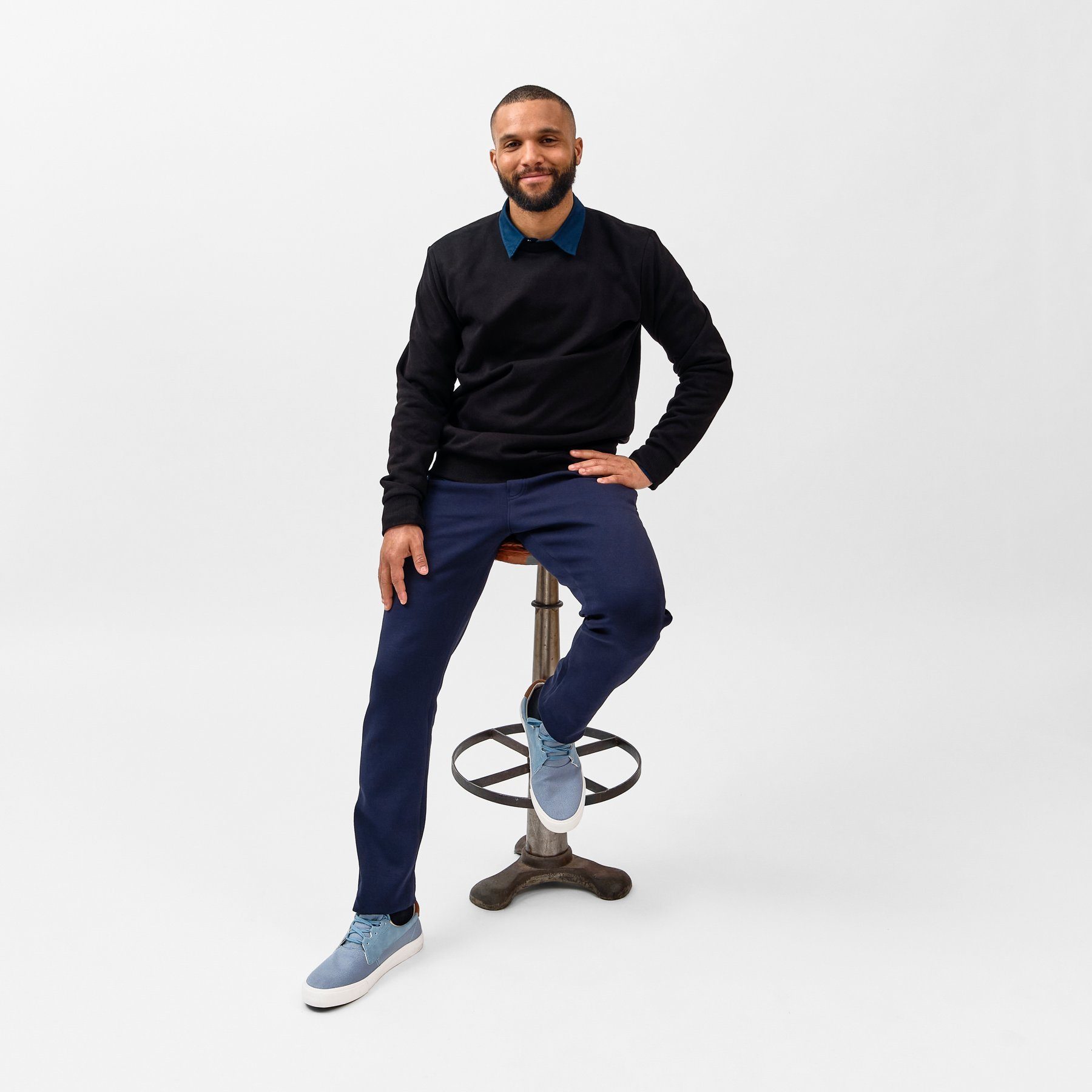 Papas Shorts Relaxhose Schicke und bequeme Freizeithose Jogginghose Jogger für den Alltag (1-tlg) aus Baumwolle mit sicheren Reißverschlusstaschen