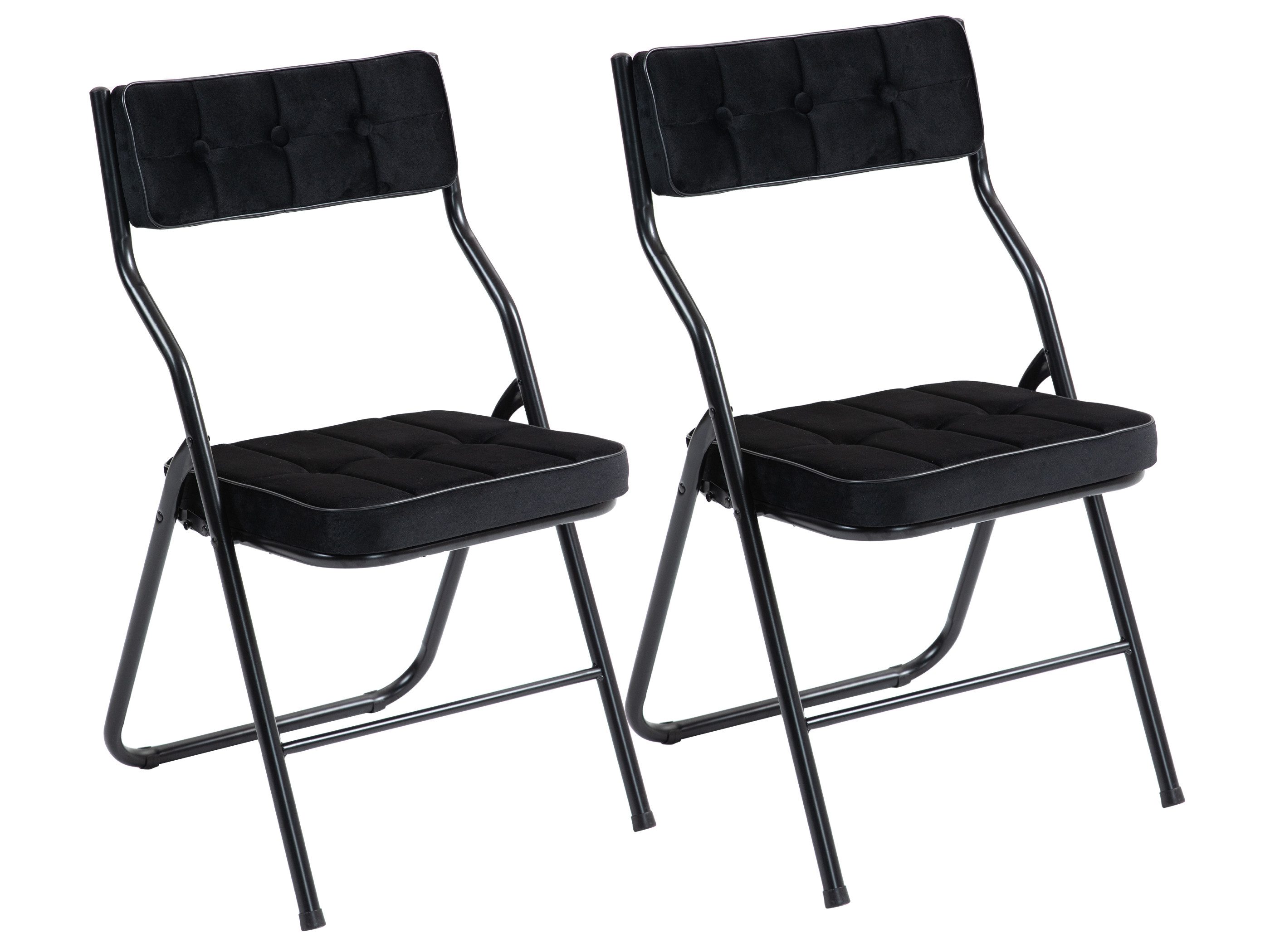 SeedWave Esszimmerstuhl 2er Set Klappstühle aus Metall, mit Gepolsterte Rüc günstig online kaufen