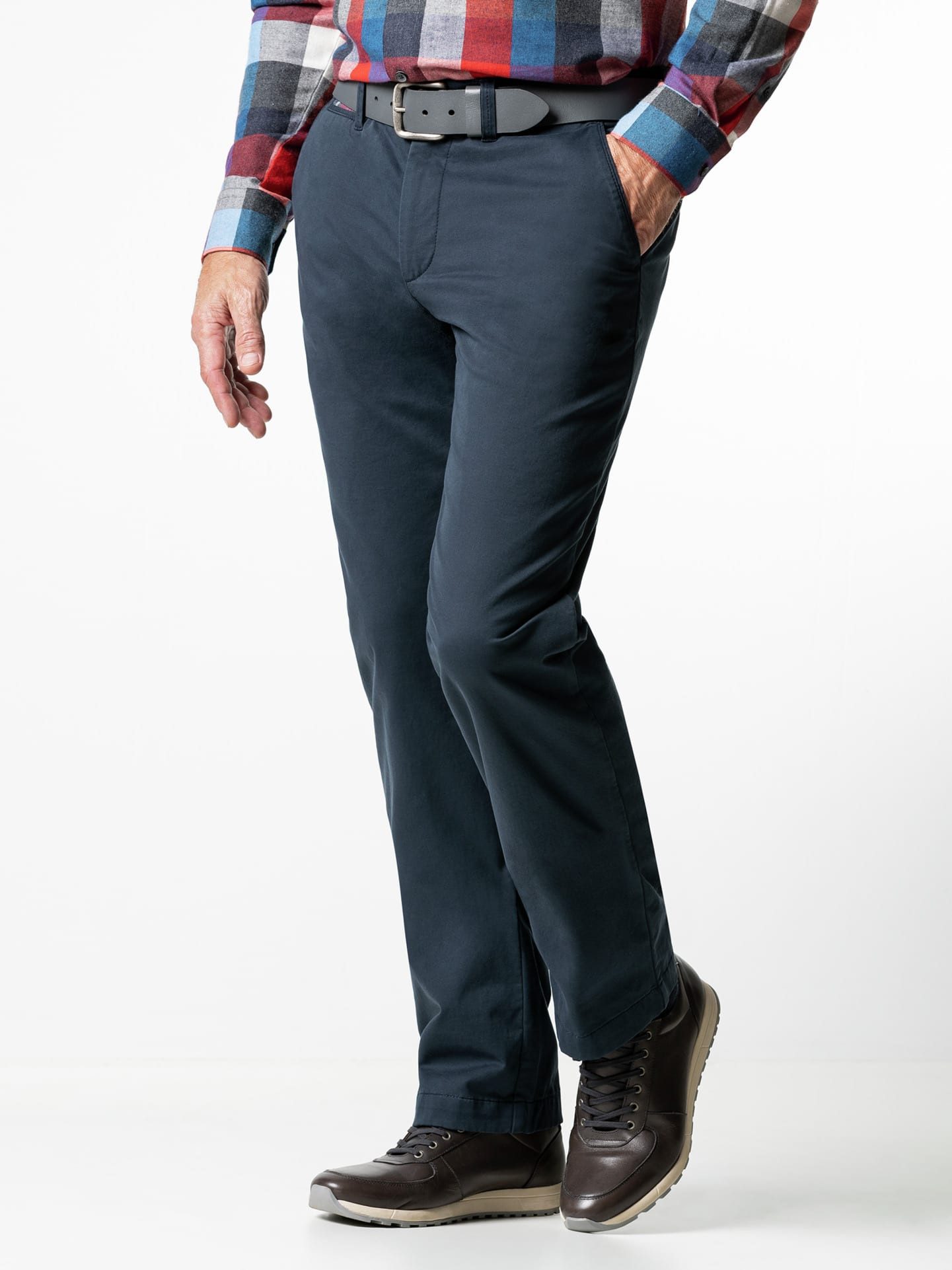 Walbusch Chinohose Herren Extraglatt-Thermo Chino Regular Fit bügelfrei Thermohose