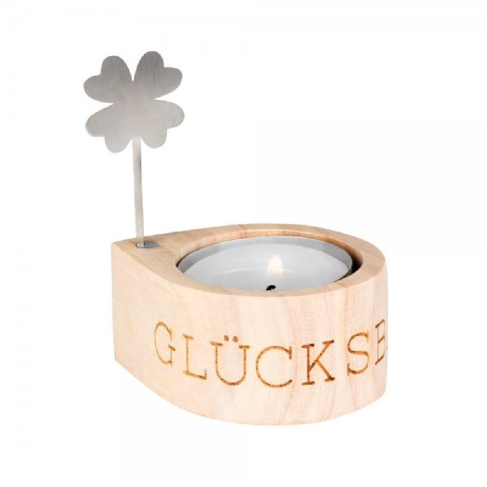 Räder Kerzenhalter Design Teelichthalter Licht für Dich Glücksbringer Natur (6,5cm)