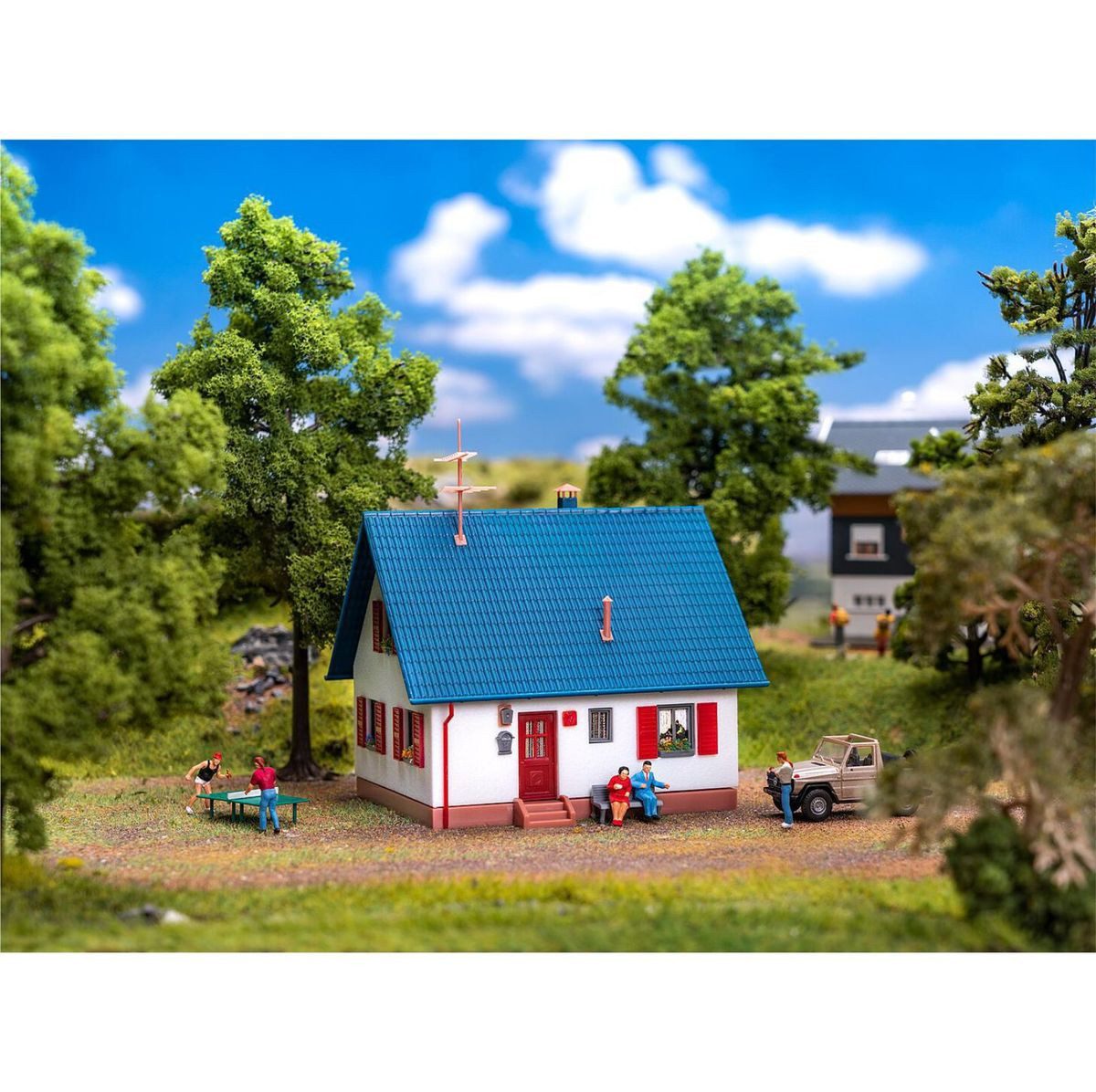 Faller Modellbausatz Faller 195601 Promotion-Set Bastelhaus (weiß/grau) H0