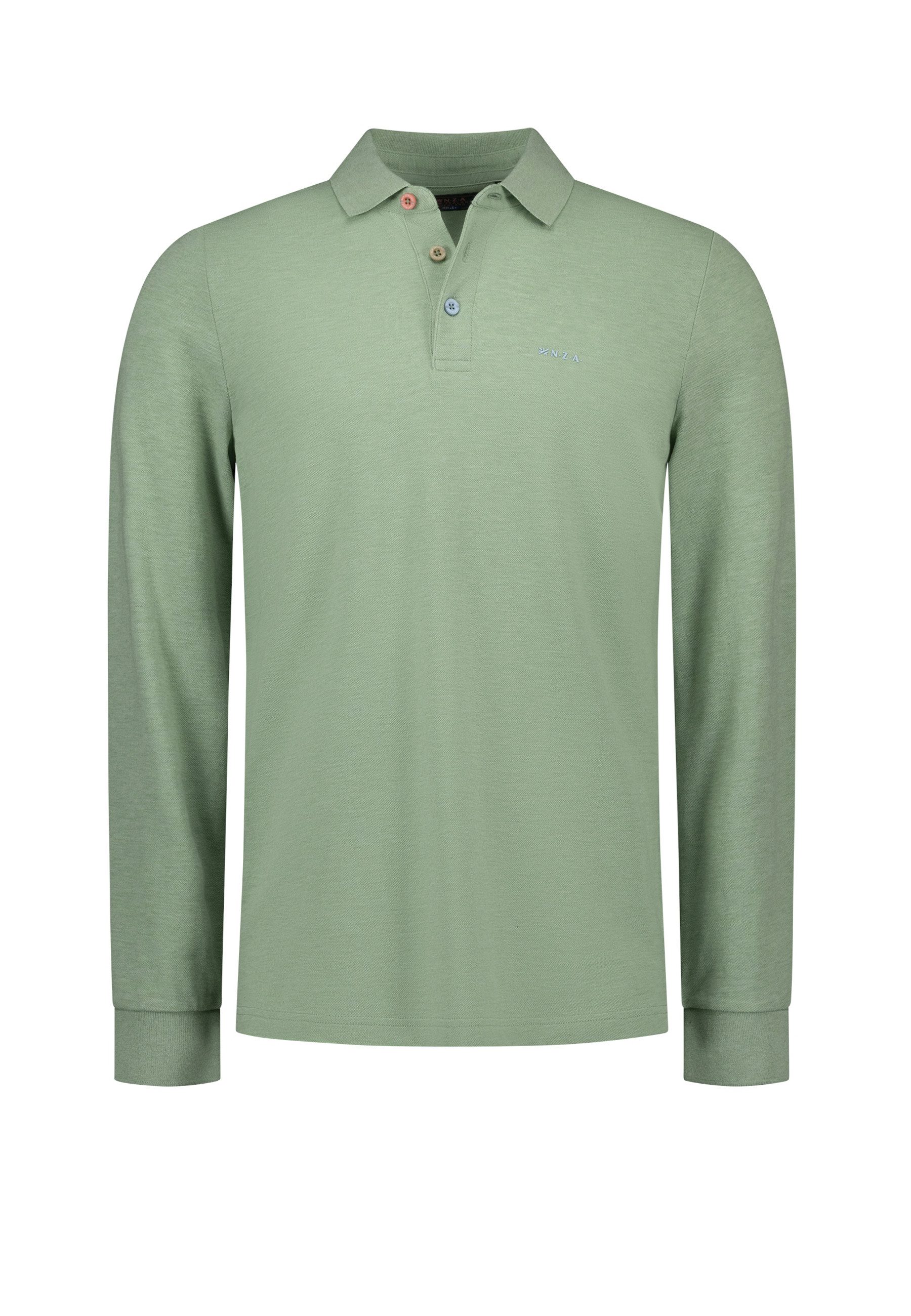 New Zealand Auckland Poloshirt NZA New Zealand Auckland Poloshirt langarm - grün (1-tlg)