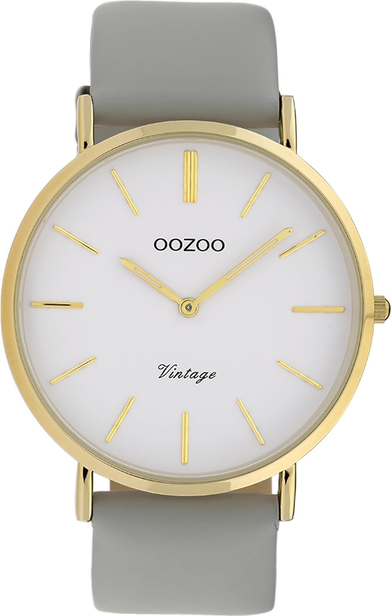 Quarzuhr Oozoo Damen Armbanduhr Ultra Slim Leder