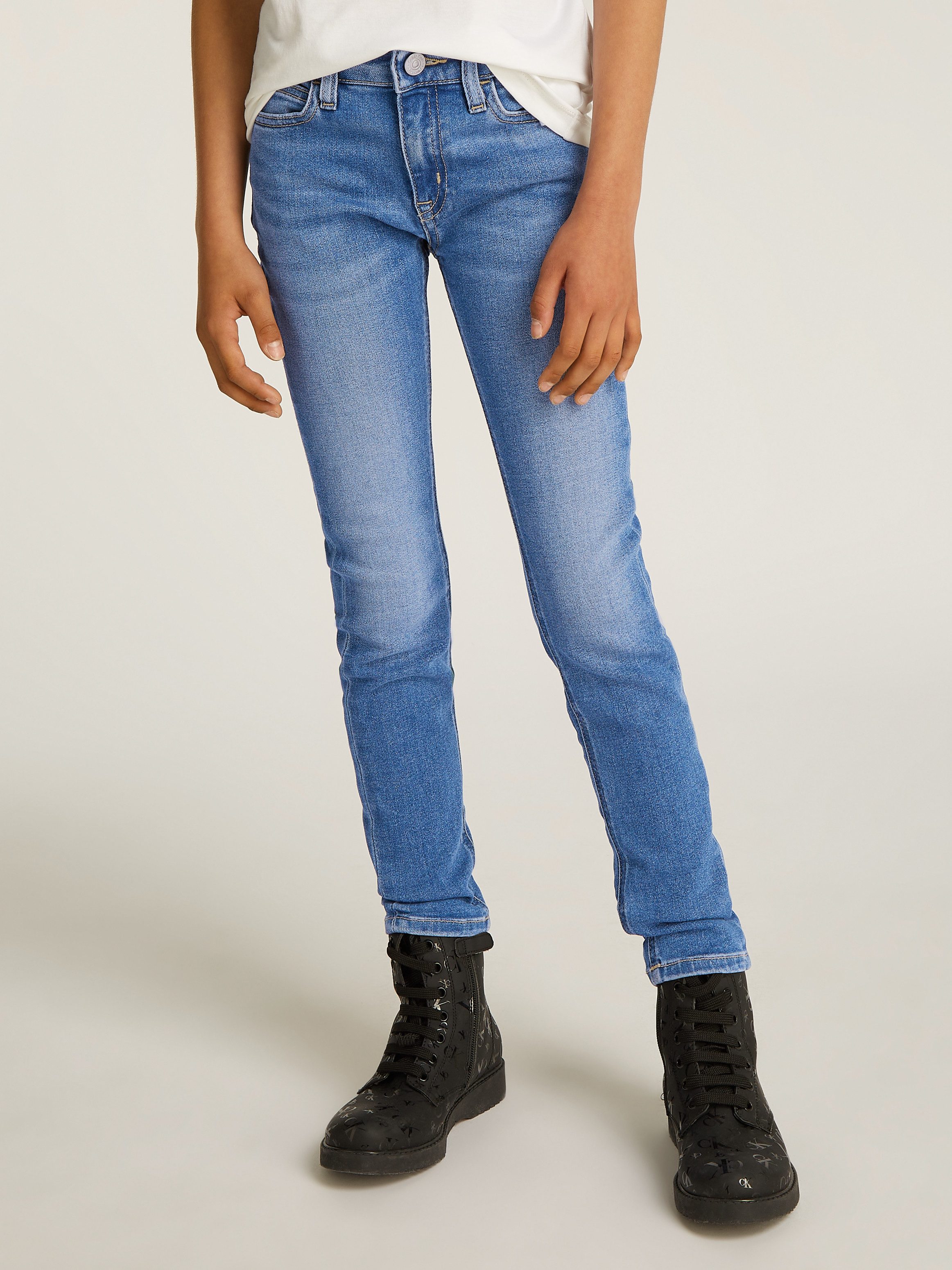 Skinny-fit-Jeans MR SKINNY ESS WASHED BLUE DENIM