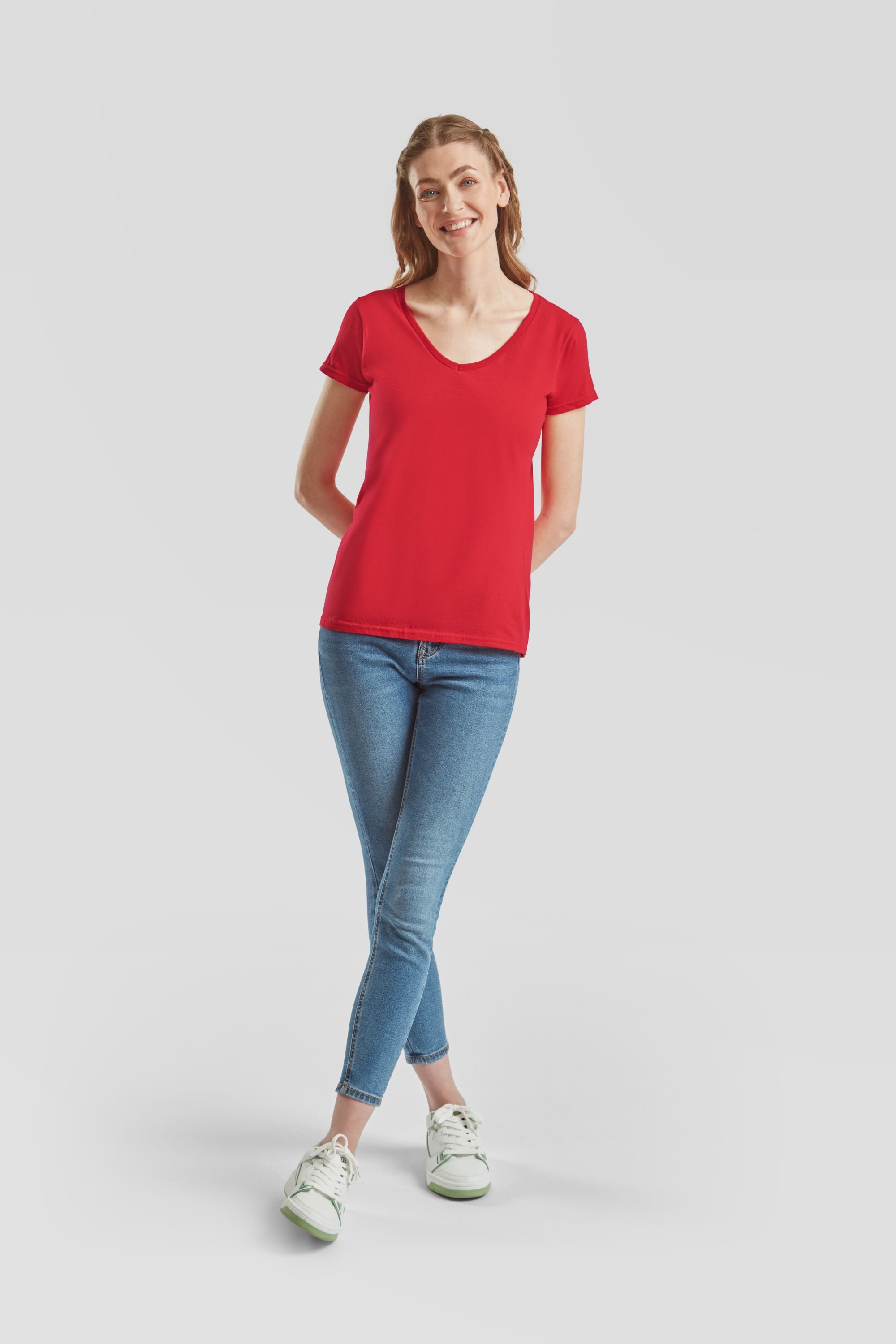 Fruit of the Loom V-Shirt Ladies Iconic 150 V-Neck T-Shirt günstig online kaufen