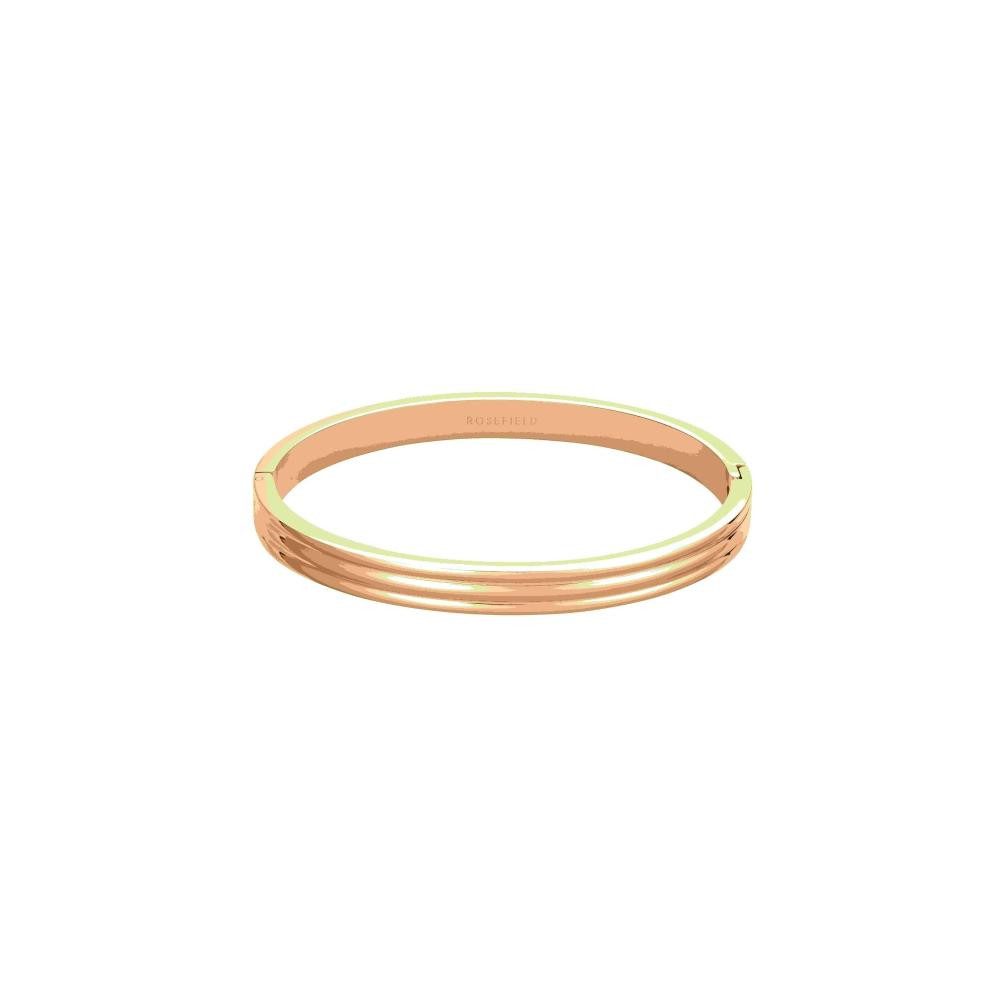 ROSEFIELD Armreif ROSEFIELD Замкнутые браслеты Striped Bangle Gold JBSBG-J1041
