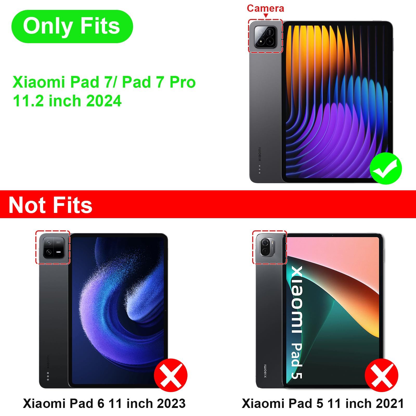 Fintie Tablet-Hülle für Xiaomi Pad 7 / Pad 7 Pro 11.2 Zoll 2024, Ultradünn Schutzhülle, mit Translucent Rückseite Cover mit Auto Schlaf/Wach Funktion