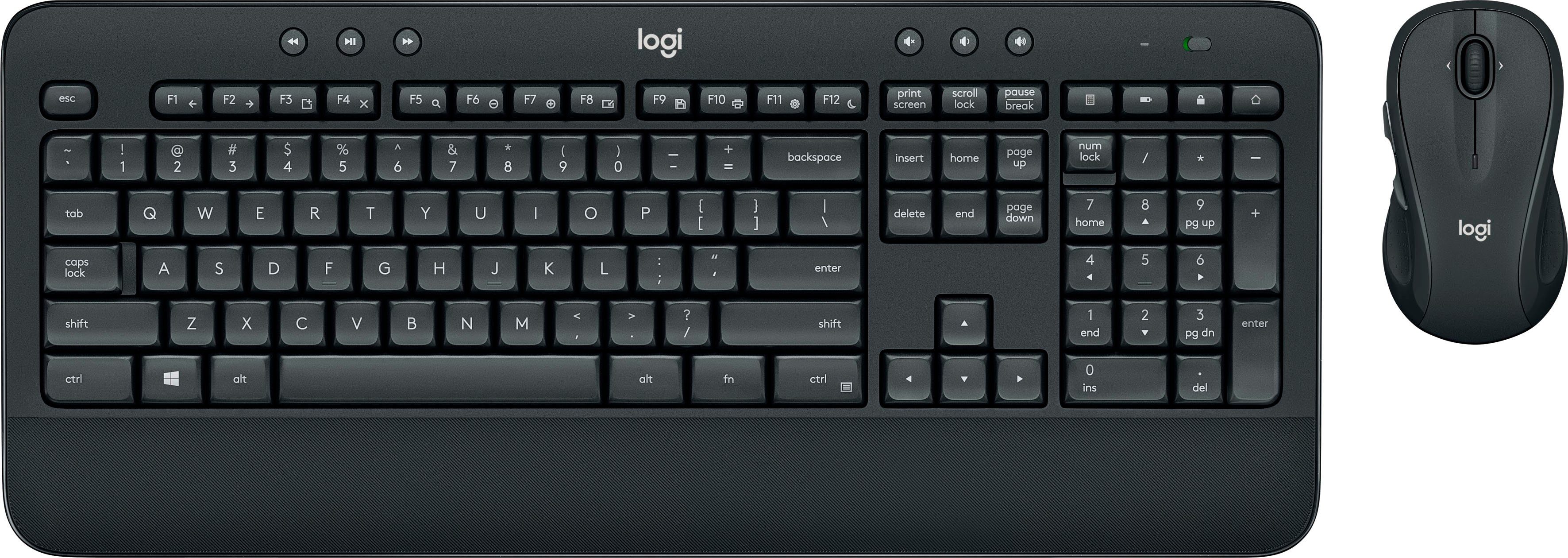 Logitech MK545 ADVANCED Eingabegeräte-Set, Multimedia-Tasten, Ziffernblock