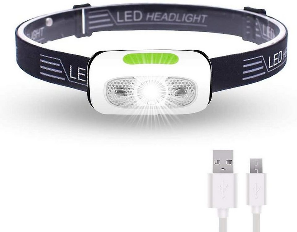 Housruse LED Stirnlampe 500 Lumen wiederaufladbare USB-Stirnlampe, leichte,  superhelle