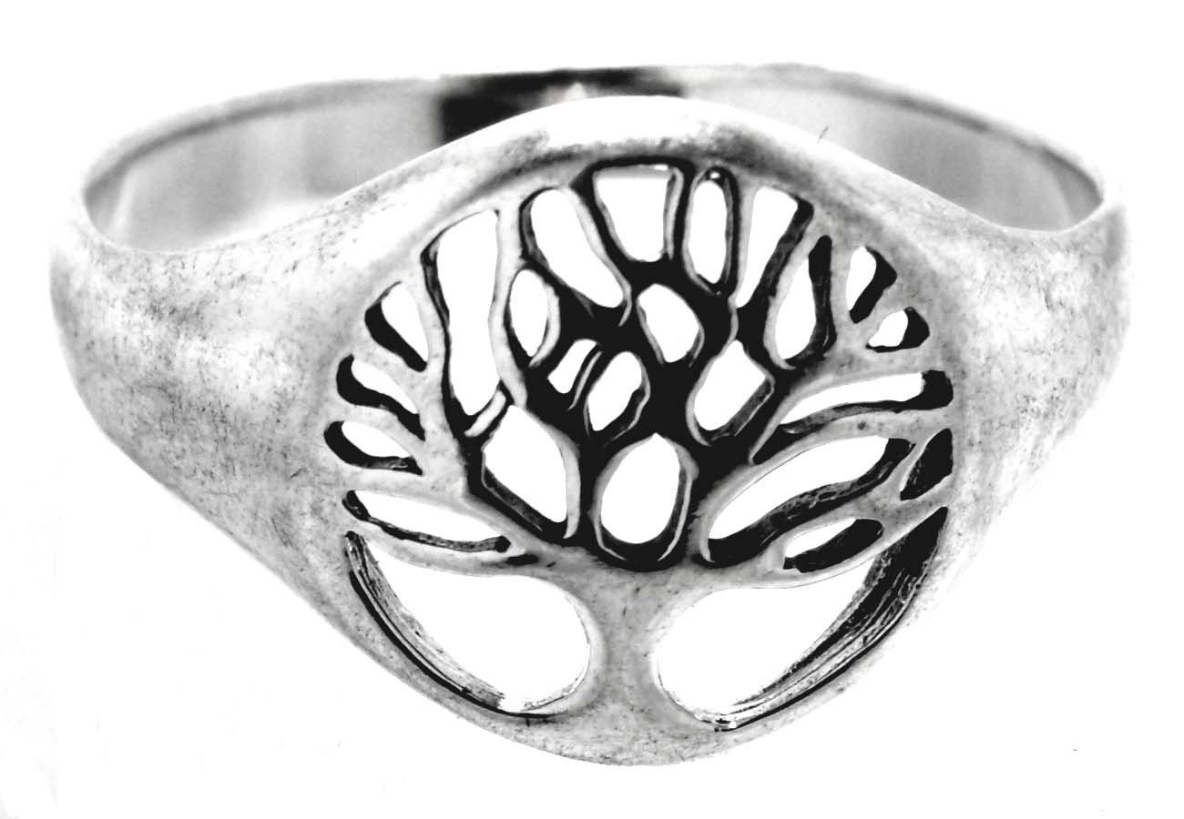 Kiss of Leather Silberring Ring Fingerring Lebensbaum 925 Silber Gr. 48-66 Yggdrasil Weltenbaum