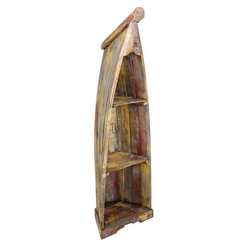 Oriental Galerie Standregal Boot Regal 148 cm Multicolor mit Steg Mittel,  Handarbeit