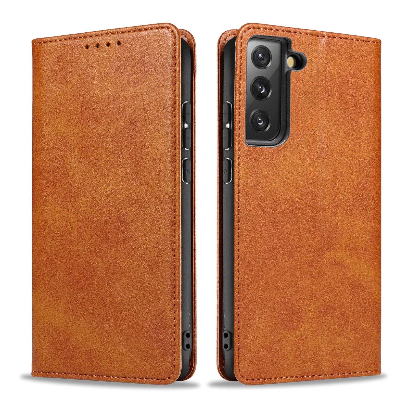 Tec-Expert Handyhülle Tasche Hülle für Samsung Galaxy S21 5G 6.2 Zoll, 6.2", Cover Klapphülle Case mit Kartenfach Fliphülle aufstellbar