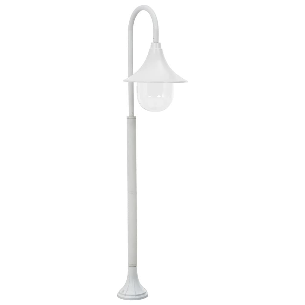 vidaXL Pollerleuchte Garten-Pollerleuchte E27 120 cm Aluminium Weiß