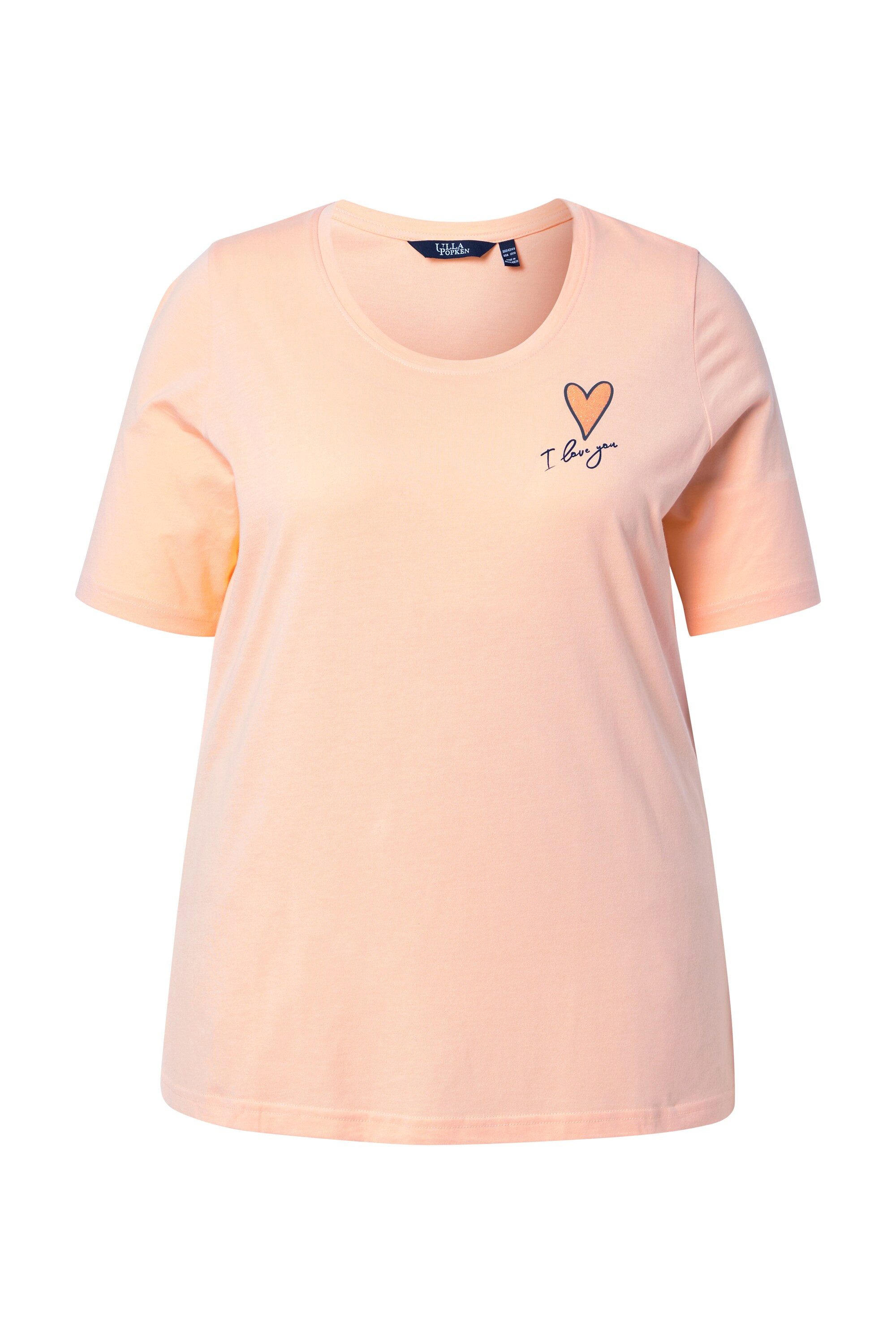 Ulla Popken T-Shirt T-Shirt Herz Classic Rundhals Halbarm günstig online kaufen