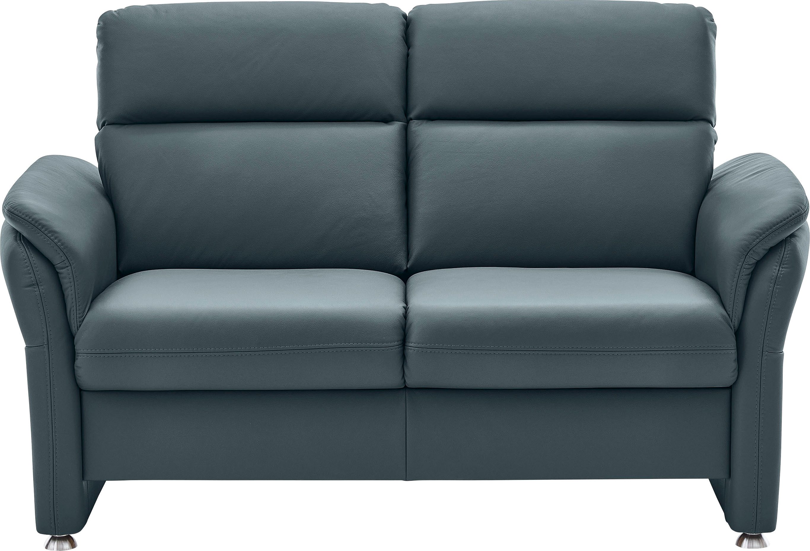 Die PlanBar 2-Sitzer PN-EM16031, Breite 158 cm, 1 Teile, Echtleder mit Federkernpolsterung, wahlweise mit Armteilverstellung