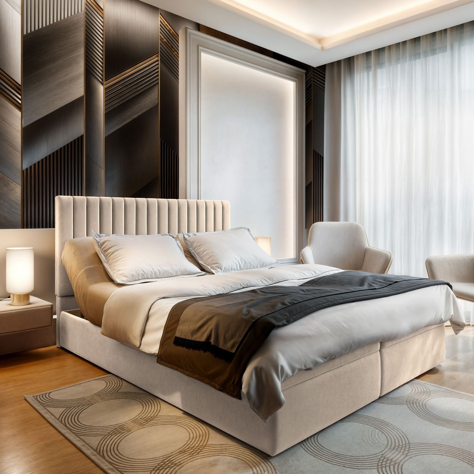 Masseno Boxbett MURLO 180x200 cm mit Bonell Matratze und Topper günstig online kaufen