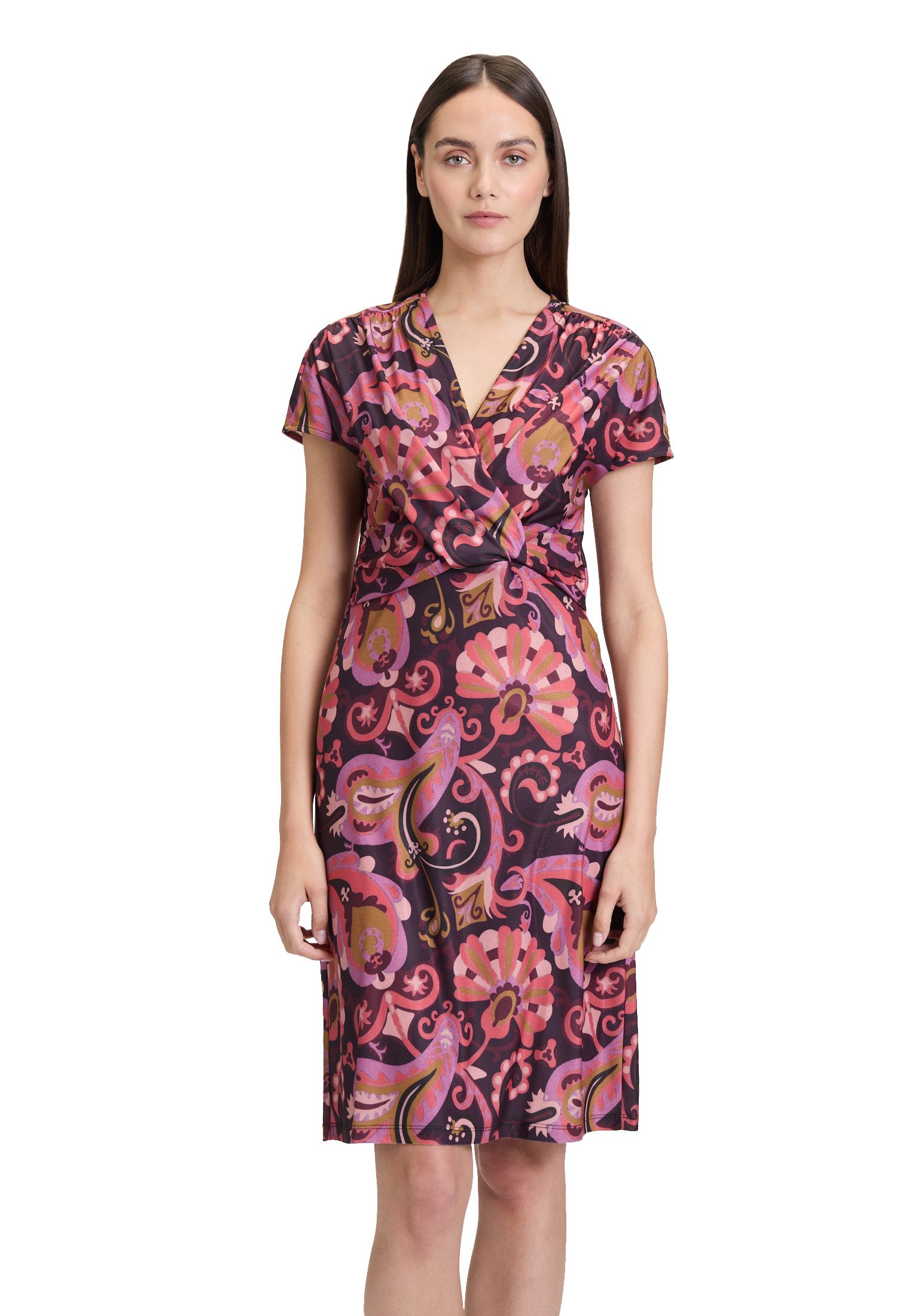 Jerseykleid Cartoon Jerseykleid mit Raffung