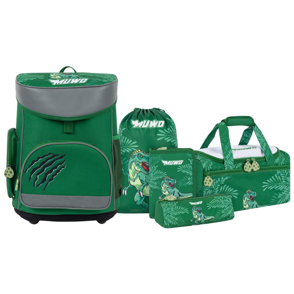MUWO Schulranzen Kinder Schulranzen Set 5-tlg. verschiedene Motive