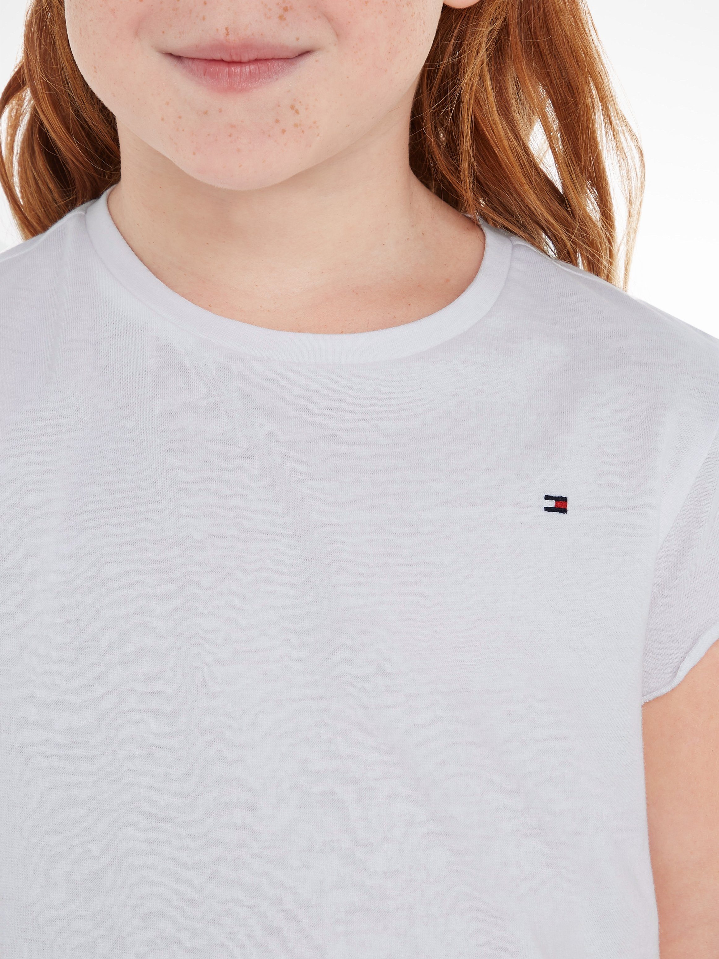 Tommy Hilfiger T-Shirt ESSENTIAL RUFFLE SLEEVE TOP mit gewelltem Ärmelabschluss