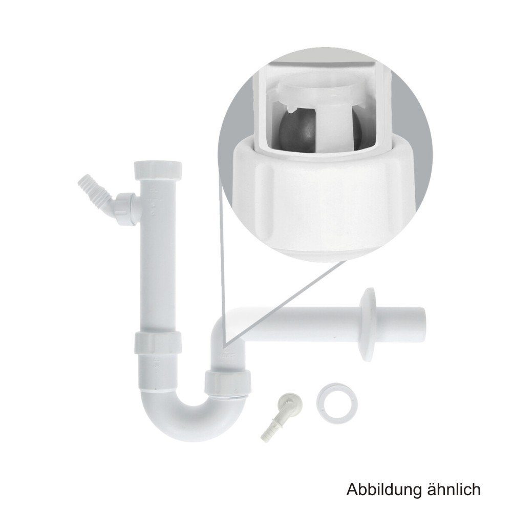 Haas KG Ablaufgarnitur Kugelverschluss-Siphon 1 1/2" mit Geräteanschluss Abgang DN 40