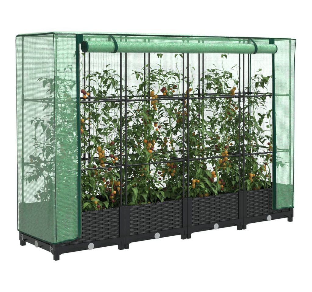 vidaXL Hochbeet, Hochbeet mit Gewächshaus-Aufsatz Rattan-Optik 160x40x123 cm | Rabatt: 17% vidaXL Hochbeet, Hochbeet mit Gewächshaus-Aufsatz Rattan-Optik 160x40x123 cm | Rabatt: 17%