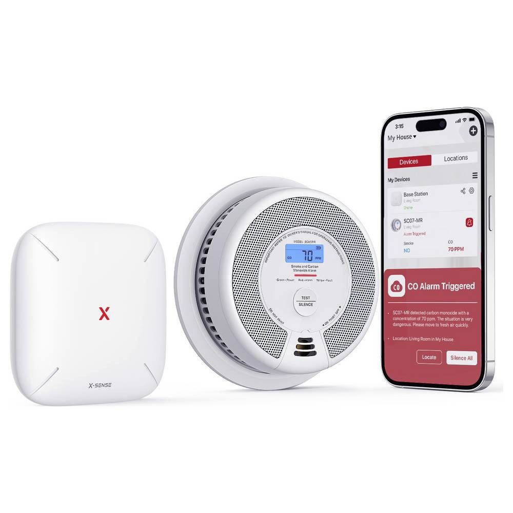 X-SENSE Rauchwarn- und Kohlenmonoxidmelder detektiert Rauch, Kohlenmonoxid Gasmelder